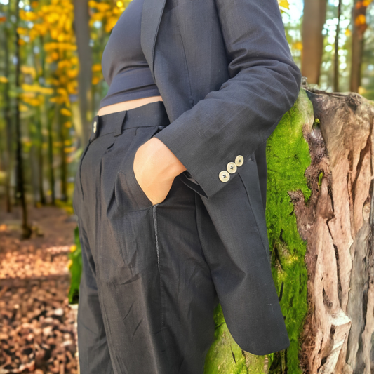 BLVCK LINEN-COTTON SUIT